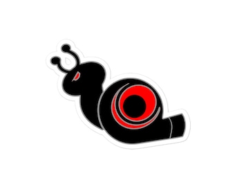 Turbo Snail Boosted Sticker - Red & Black, Durable High Opacity Adhesive Vinyl, Bubble-Free, High Quality, Long Lasting, Weather Resistant