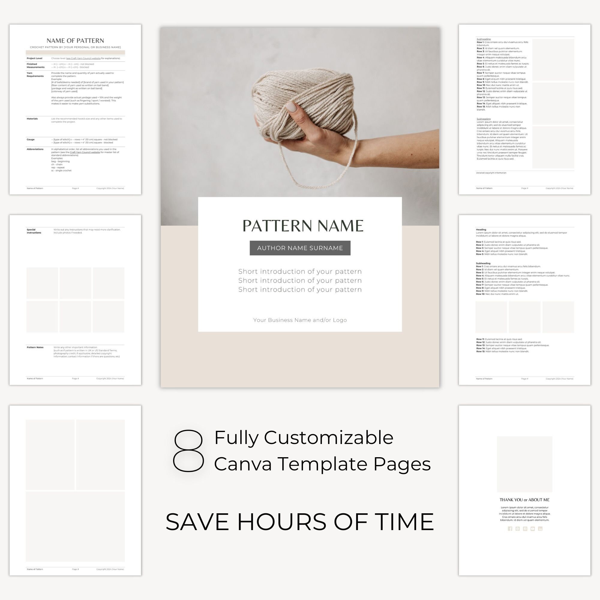 Crochet Pattern Writing Template for Crochet Designers Etsy Crochet Pattern Writing Template for Crochet Designers Etsy