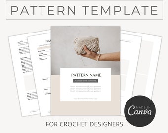 Plantilla de diseño de patrones de crochet para diseñadores de crochet