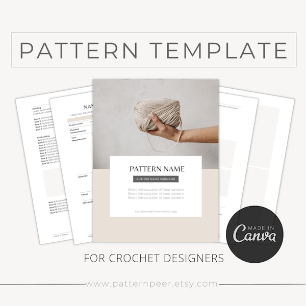 Crochet Pattern Writing Template for Crochet Designers