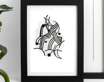 Minimalistisch Moderne Einfache Wandkunst Abstrakte Kunst Schwarzweiß Drucke Büro Dekor Moderne Strichzeichnung Digitaler Download Druckbare Wandkunst