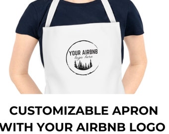 Personalized Apron Airbnb custom logo Apron Airbnb logo Apron Personalize Apron vacation rental