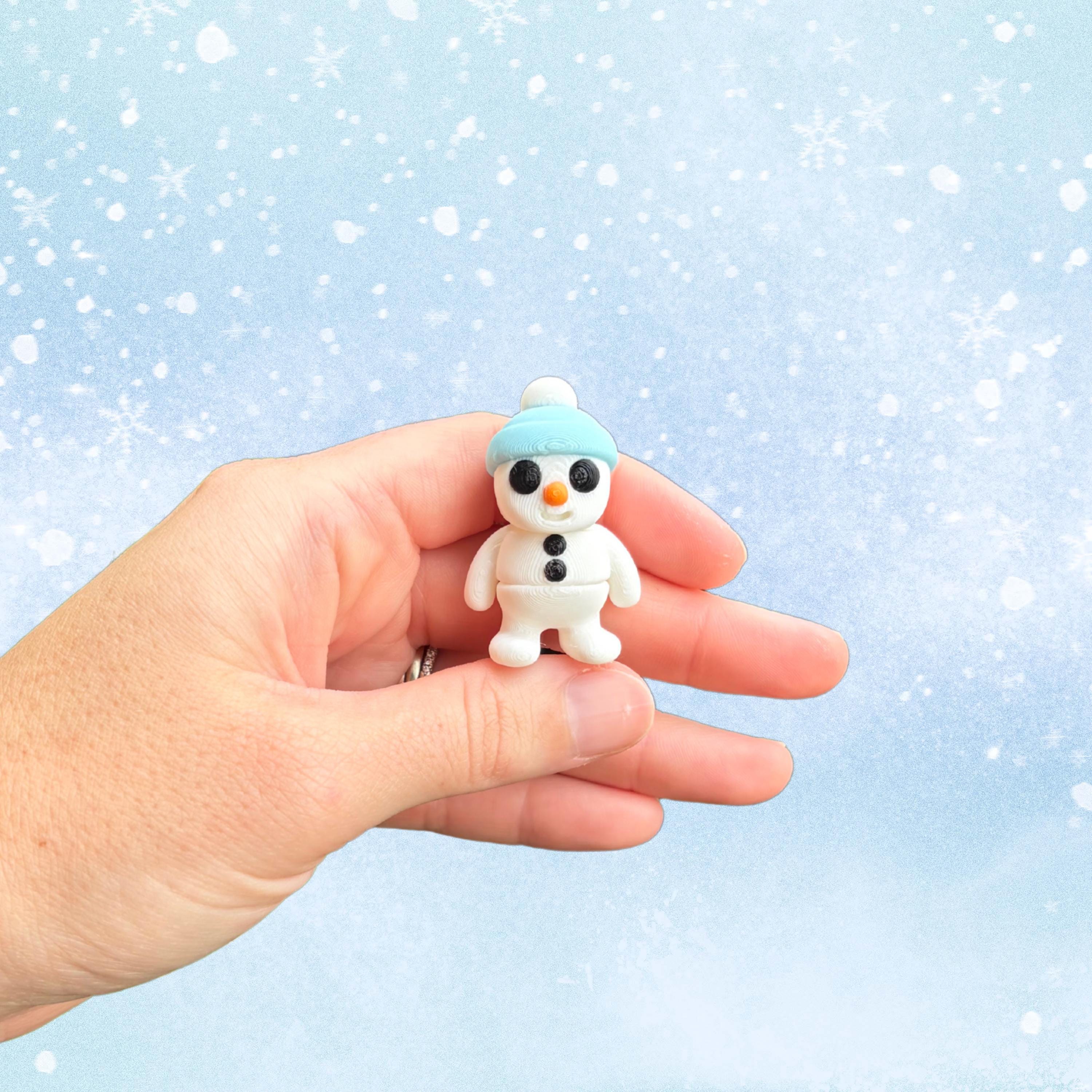 Tiny Snowman Fidget Toy - 3D Printed Winter Desk Buddy - Stocking ...