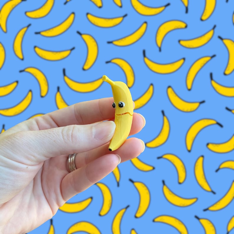 Mini Banana Fidget Toy - Banana Fidget - Funny Pocket Fidget - Interactive Desk Toy - Stress Relief Fidget - Fruit Fidget image 4