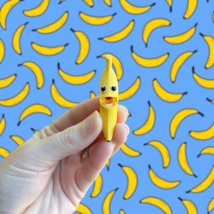 Mini Banana Fidget Toy - Banana Fidget - Funny Pocket Fidget - Interactive Desk Toy - Stress Relief Fidget - Fruit Fidget image 1