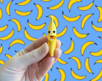 Mini Banana Fidget Toy - Banana Fidget - Funny Pocket Fidget - Interactive Desk Toy - Stress Relief Fidget - Fruit Fidget