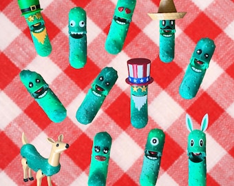 Tickle Pickle Fidget Toy - Articulated Pickle - Pickle Fidget - Tickles the Pickle