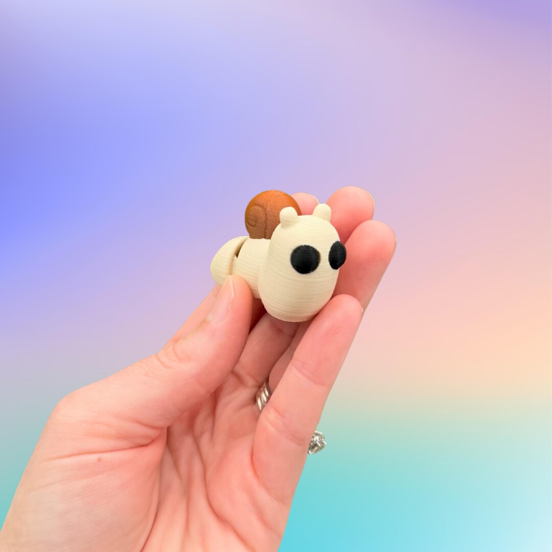 Mini Snail Fidget Toy - 3D Printed Mini Snail Sensory Toy - Articulated ...