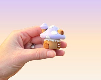 Kawaii Cottage Mushroom Clicker | 3D Printed Pastel Mushroom Fidget | Cute Cottagecore Desk Toy | Pastel Cottage Mushroom Clicker
