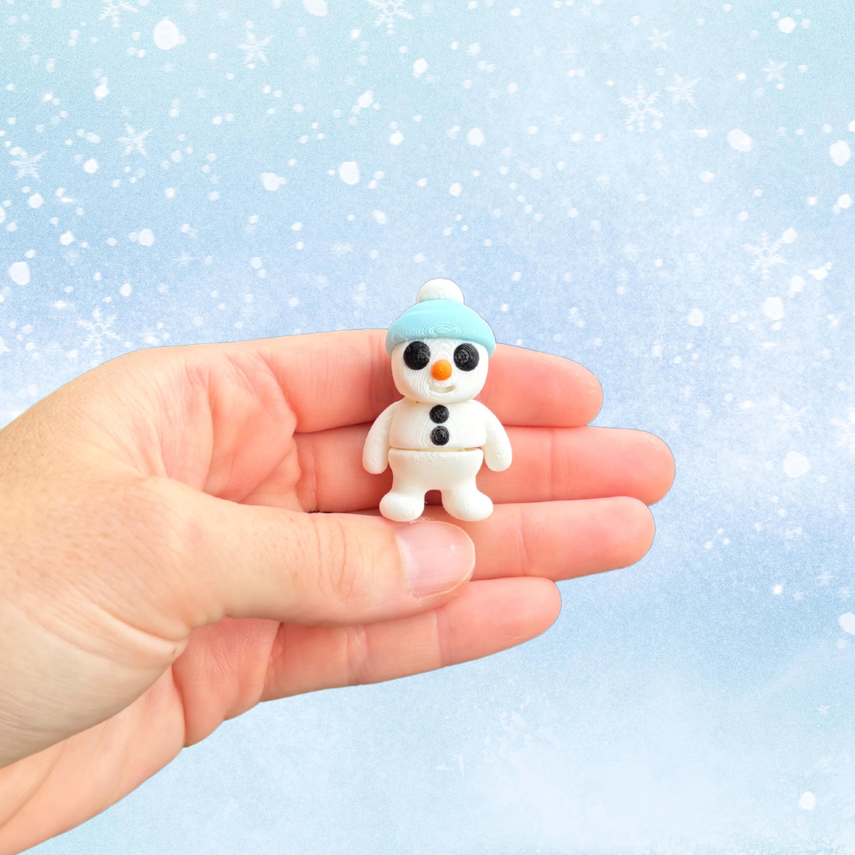 Tiny Snowman Fidget Toy - 3D Printed Winter Desk Buddy - Stocking ...