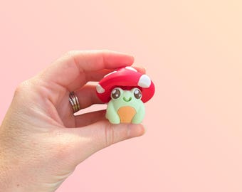 Kawaii Frog Mushroom Clicker | 3D Printed Mushroom Fidget | Cute Frog Cottagecore Desk Toy | Pastel Clicker Fidget | Frog Mushroom Clicker