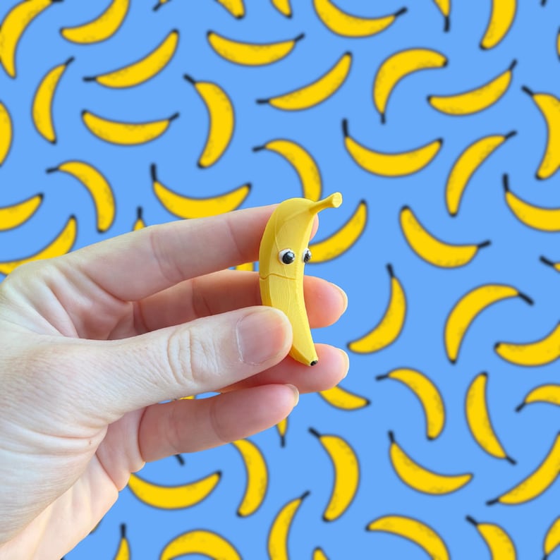 Mini Banana Fidget Toy - Banana Fidget - Funny Pocket Fidget - Interactive Desk Toy - Stress Relief Fidget - Fruit Fidget image 5