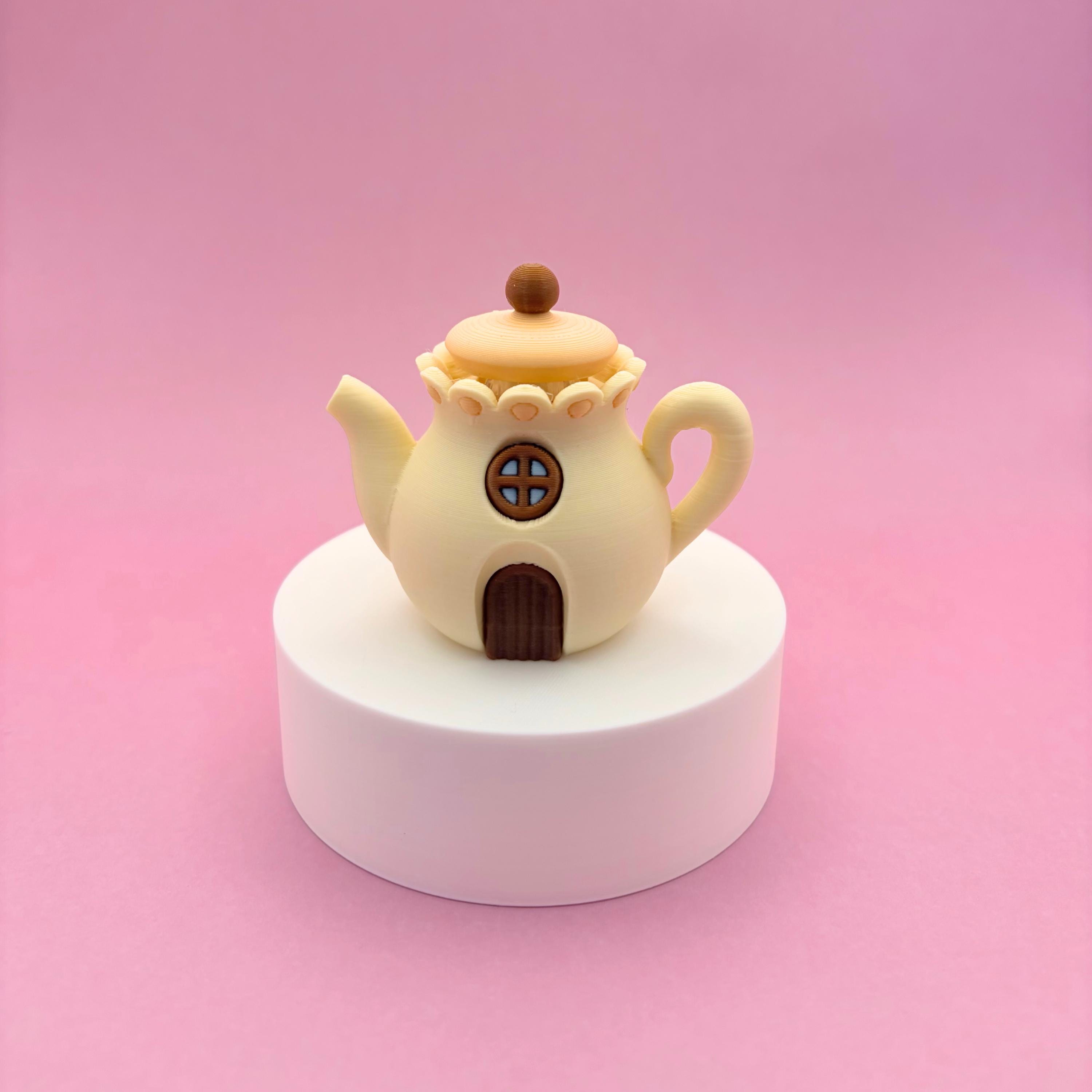 Kawaii Tea Kettle Clicker Fidget | Cottagecore Pastel Desk Toy | 3D ...