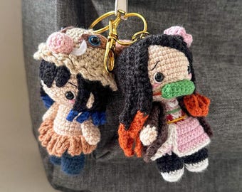 Crochet Demon K!llers Keychains - Crochet Warriors - Handmade Amigurumis