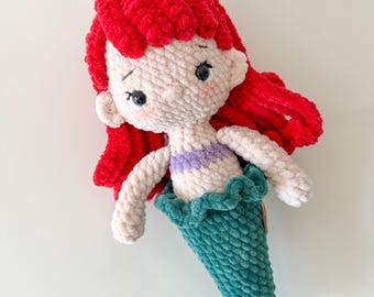 Crochet Little Mermaid Doll – Handmade Amigurumi - Plush