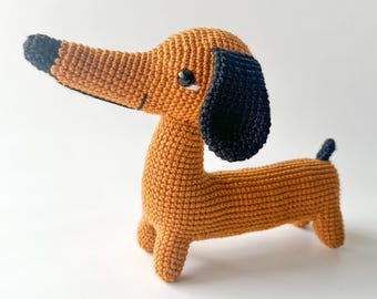 Crochet Dachshund - Handmade Amigurumi - Gift for Dog Lovers