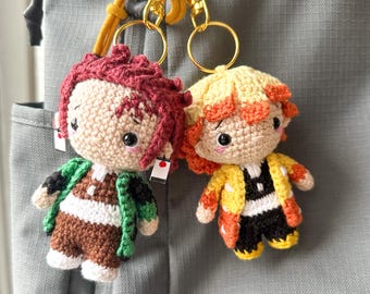 Crochet Demon K!llers Keychains - Crochet Warriors - Handmade Amigurumi