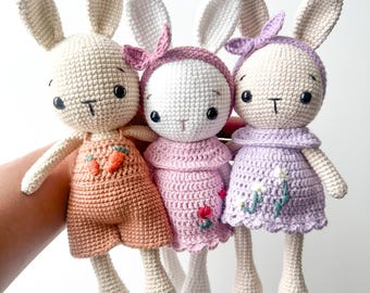 Crochet Bunny - Handmade Amigurumi Rabbit - Baby Room Decor