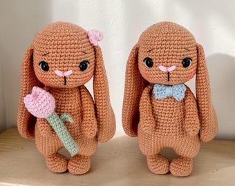 Crochet Bunny – Handmade Amigurumi Bunny– Animal Gift for Baby or Nursery Decor