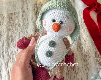 Crochet Snowman Amigurumi – Handmade Christmas Decoration, Crochet Toy & Decor