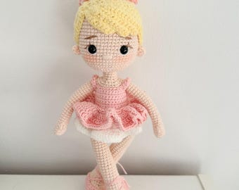 Crochet Ballerina Doll - Handmade Amigurumi Toy - the nutcracker doll
