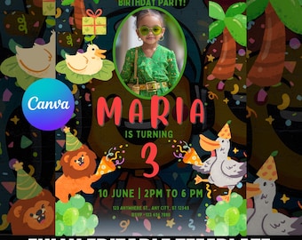 Editable Kids Birthday Flyer Instant Download | Fun & Colorful Party Invitation Template