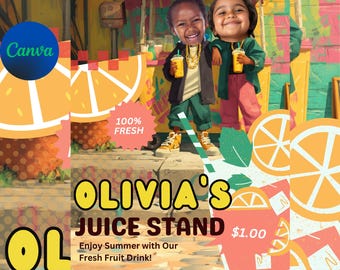 Kids Lemonade Stand Flyer: Editable Summer Business Ad (Digital Download)