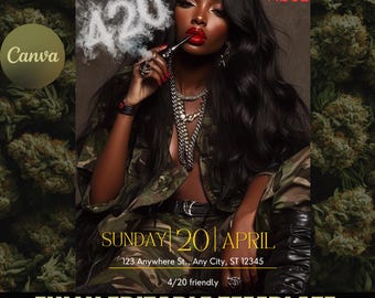 420 Party Flyer | Cannabis Event Invitation (Digital Download)