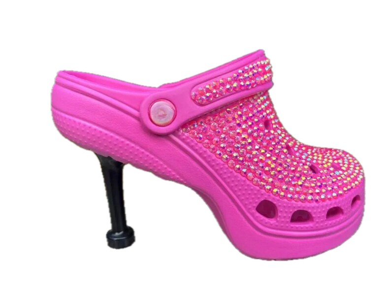 high heel crocs