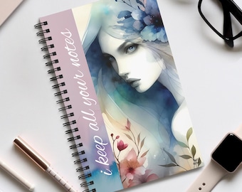 Diario espiral pastel: guardo todas tus notas, planificador, 160 páginas, 80 hojas, cuaderno de escritura, bullet journal, diario bonito, de ReDawn