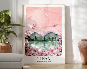 Clean Poster | Printable Wall Art | Digital Download | Landscape Aesthetic Home Decor Wall Art Dorm Decor