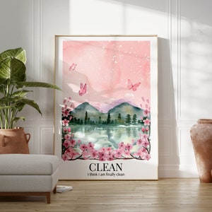 Clean 1989 Poster | Printable Wall Art | Digital Download | Landscape Aesthetic Home Decor Wall Art Dorm Decor