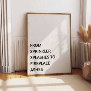 You’re On Your Own Kid Sprinkler Splashes Poster | Printable Wall Art | Typography Dorm Decor | Digital Download | Aesthetic Decor