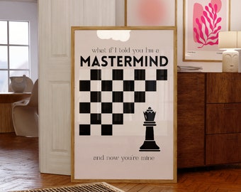 Mastermind Poster | Printable Wall Art | Dorm Decor | Digital Download | Aesthetic Home Decor