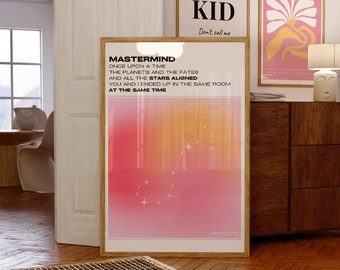 Póster con la letra de "Stars Aligned" de Mastermind / Decoración para dormitorio (Descarga digital)