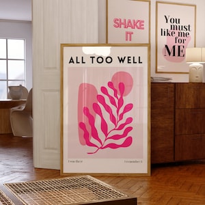 All Too Well Poster | Printable Wall Art | Dorm Decor | Digital Download | Aesthetic Home Decor Red  Gift