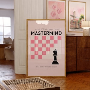 Mastermind Poster | Printable Wall Art | Dorm Decor | Digital Download | Aesthetic Home Decor Wall Print Gift