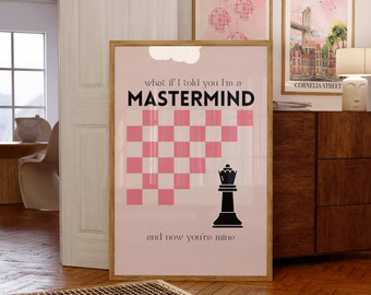 Mastermind Poster | Printable Wall Art | Subtle Swiftie | Swiftie Decor | Digital Download | Aesthetic Home Decor Wall Print Swiftie Gift