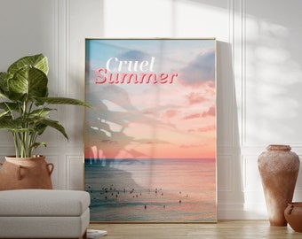Cruel Summer Photo Print Poster | Vintage Wall Art | Vintage Photo | Digital Download | Aesthetic Home Decor | Dorm Decor