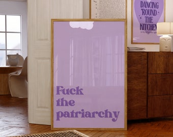 Póster "¡Que se joda el patriarcado!" / Arte mural feminista (Descarga digital)