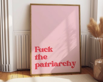 Feminist Slogan Print | Pink Dorm Decor (Digital Download)