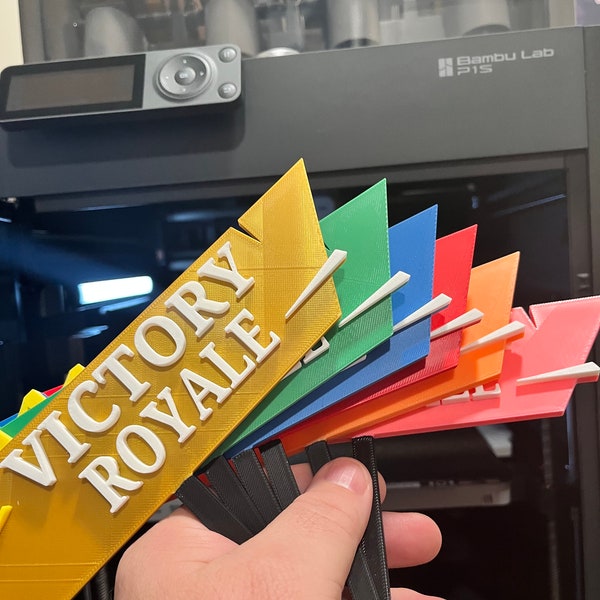 Victory Trophy Desk Trophy 6 inches tall  different colors available 3d Printed with  FREE KEYCHAIN