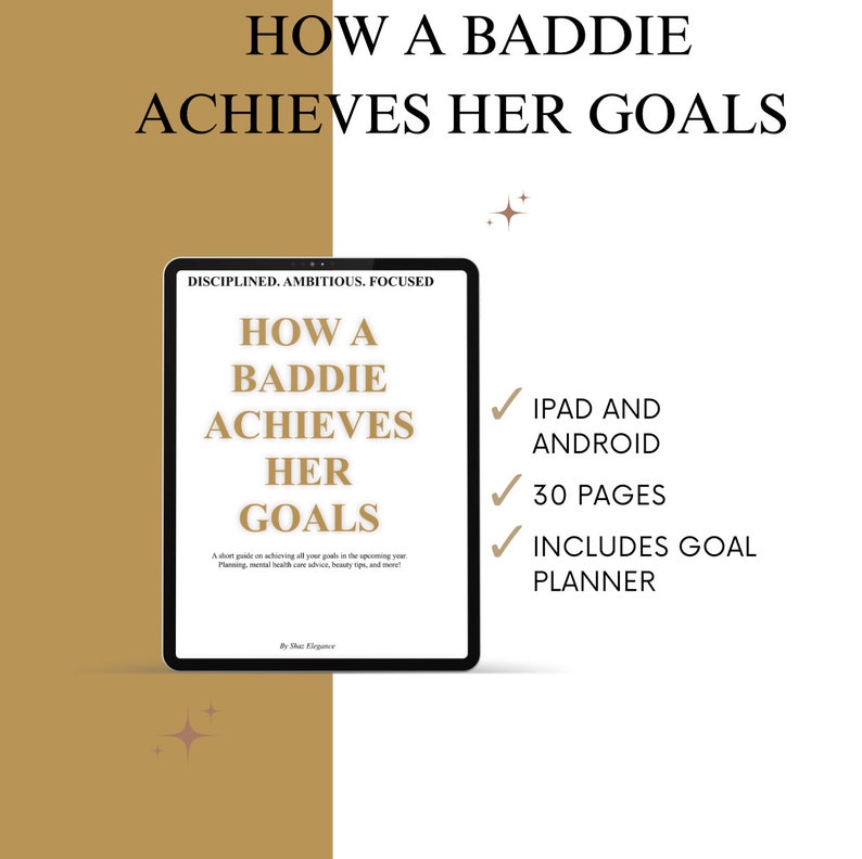 BADDIE GOALS 2024 GUIDE How a Baddie Achieves Her Goals 2024 Planner