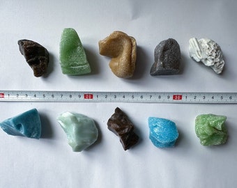 Lot of 10 Mix Slag Cullet Glass Rock Landscaping Aquarium Art
