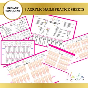 Acrylic Nail Practice Sheets