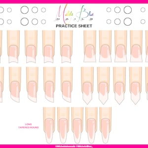 Acrylic Nail Practice Sheets - Etsy