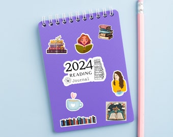 Water Resistant 2024 Reading journal sticker | Vinyl Book lover Sticker | Reading planner sticker | Reading tracker sticker