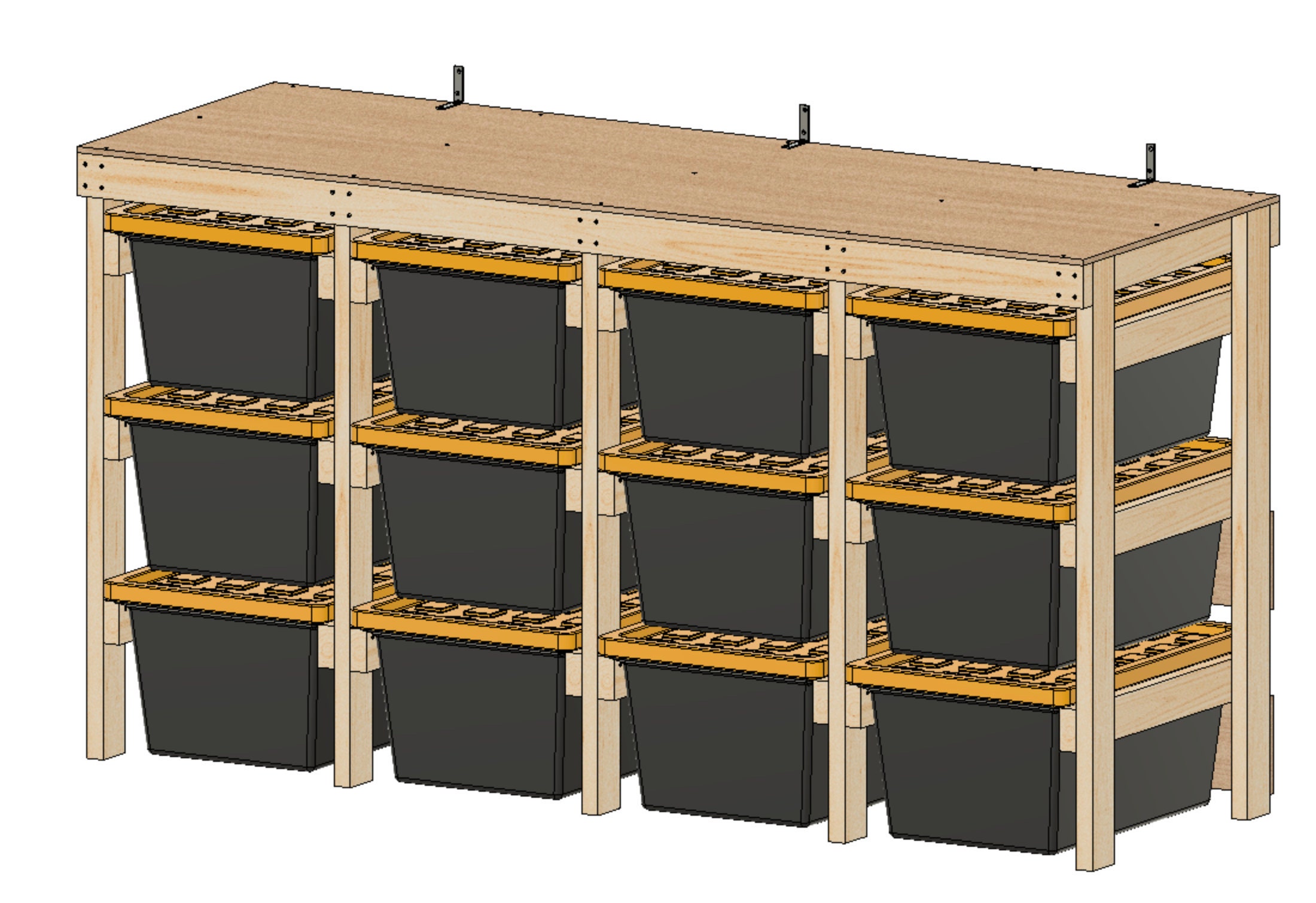 27 Gallon Tote Rack Plans. 12 Commander Tote Garage Storage Shelves