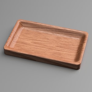 Deep Curve 3d Valet Tray CNC Cut Files, Catch All Tray, 3d stl file, Vcarve toolpaths, Fusion 360 f3d file