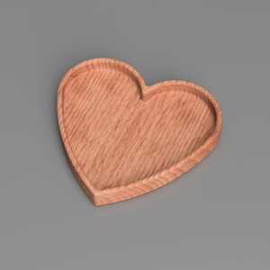 Bandeja Heart Catch All CNC Arquivos de corte